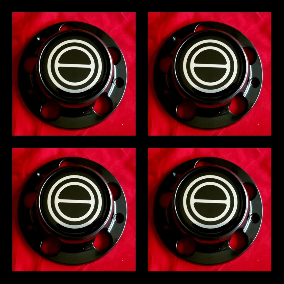 4PC FOR 1980-1996 FORD F150 BRONCO VAN BLACK CENTER CAPS HUB WITH BOLTS  - Image 1 of 1