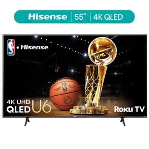 Hisense 55" Class U6HR Series QLED 4K UHD Roku Smart TV (55U6HR, 2024 Model) - Q - Picture 1 of 12