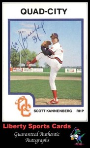 1987 ProCards Scott Kannenberg #1104 Authentic Autographed Card Quad City Angels
