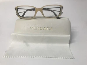 Montatura occhiali da vista Versace crema/beige nuova 100% autentica, mod. 3078-B 586 Italia - Foto 1 di 12
