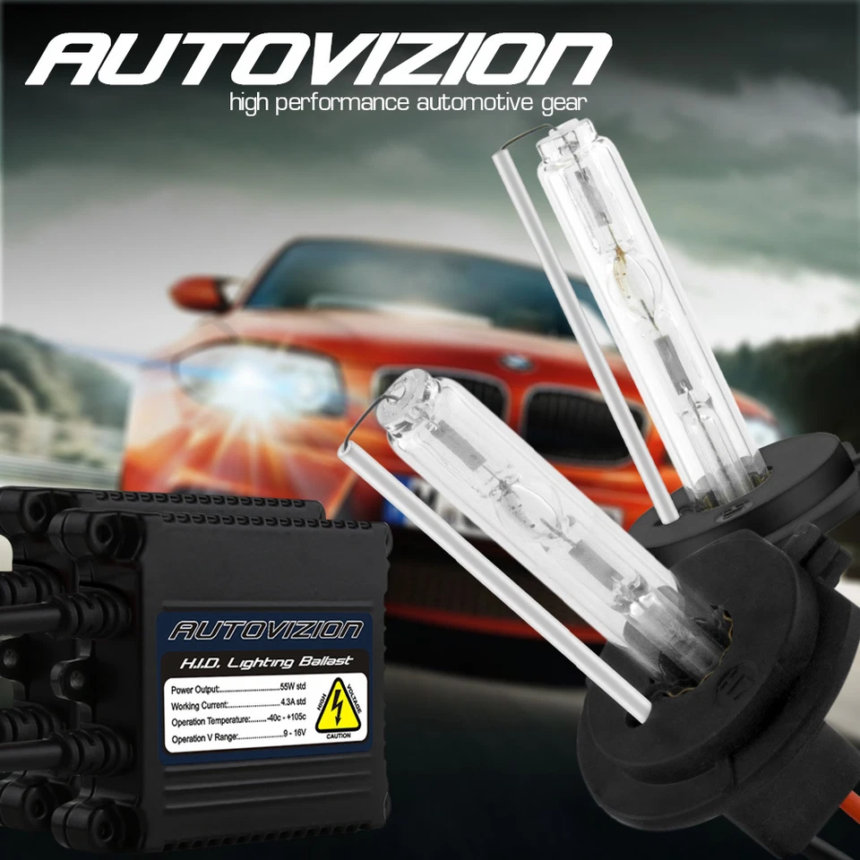 Xenon Slim 55W 9005 HB3 H10 Low Beam HID Conversion HeadLight Lamp Bulbs Kit - Image 1 of 4