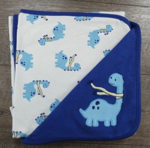 Baby Boy New Vintage Gymboree Blue Dinosaur Cozy Dino Pals Blanket - Picture 1 of 2