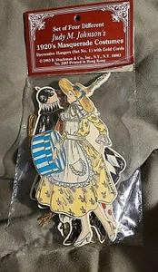 Perchas decorativas de colección adornos años 20 disfraces de mascarada Shackman 4 diferentes  - Imagen 1 de 6