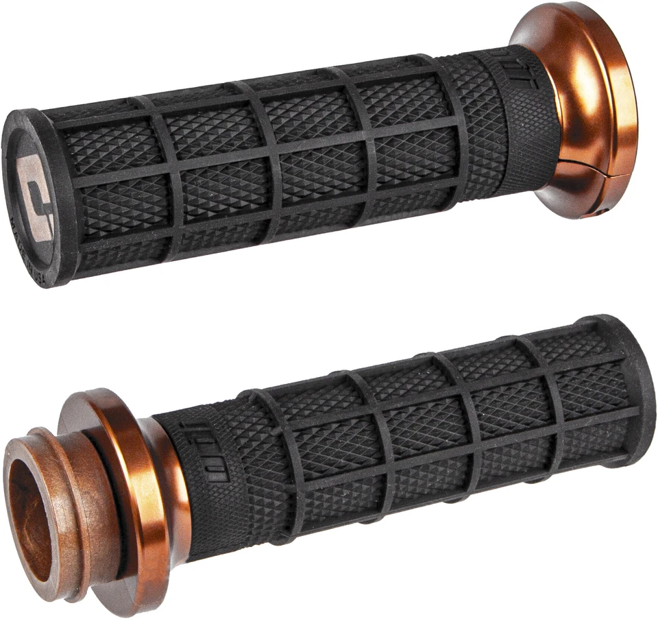 ODI LOCK-ON FULL WAFFLE HARLEY DAVIDSON 2008+ TBW HANDLEBAR GRIPS BLACK/BRONZE - Image 1 of 1