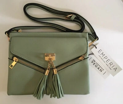 Emperia Los Angeles Nueva York Cuero Vegano Bandolera Bolso Cartera Nuevo con Etiquetas Foto 1 de 4