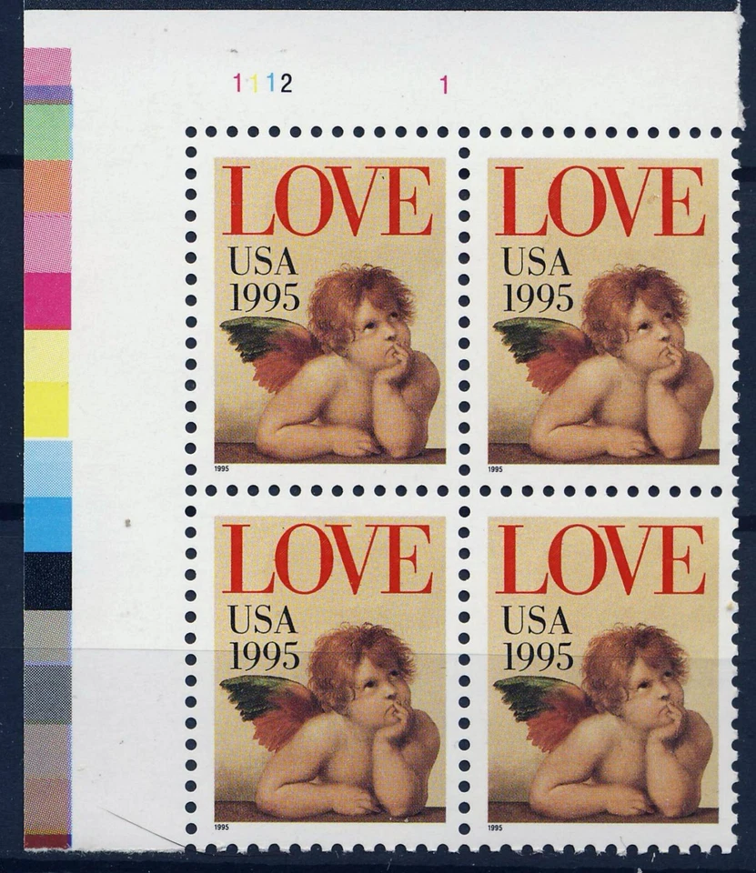 US 1995 Love Stamp (32 cent) Plate Block (2948) .  Mint Never Hinged - Image 1 of 1