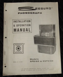 Seeburg Model SPS1260 & ESPS160 Jukebox Manual Set - Picture 1 of 5