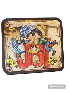 Homco Hope Joy Vintage Plaques Country Boy Girl Home Decor Wall Hanging Set of 2 - Picture 1 of 2