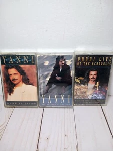 3 Yanni cassettes, Reflections Of Passion,Live At Acropolis, & Dare To Dream - Picture 1 of 10