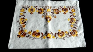 Bauernleinen Polster Überzug, bestickt - Bild 1 von 4