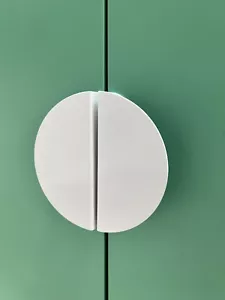 2 Pack Ikea BEGRIPA Handle white half-round 5 1/8" New - Picture 1 of 3