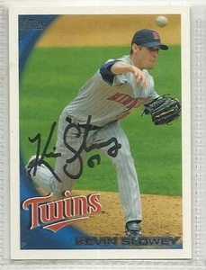 Kevin Slowey Signed Autographed Card 2010 Topps - Picture 1 of 1