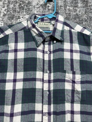 Sudadera con Capucha de Franela LL Bean Henley Niños Talla XL 18-20 Escocesa Cuadros De Colección Cuadros EE. UU. Foto 1 de 4