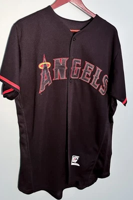 Los Angeles Angels Mike Trout Black Majestic Jersey - Image 1 of 3