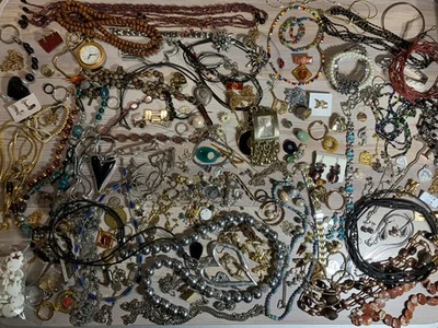 Modeschmuck & Trödel Konvolut | Bastler Lot Sammlung Schrott defekt W - Bild 1 von 4