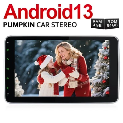 Pumpkin 10.1" Autoradio Android 13 GPS Navi 1 DIN Carplay 4GB 64GB Bluetooth OBD - Bild 1 von 4