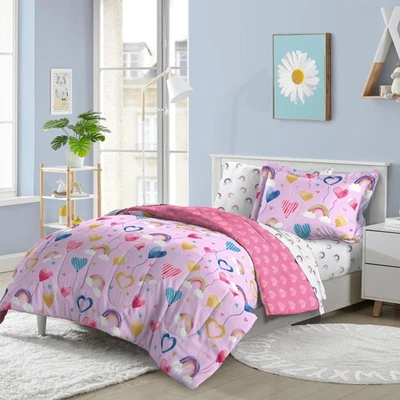 dream FACTORY Kids 5-Piece Complete Bed Set Easy-Wash Super Soft Microfiber C... - Image 1 of 4