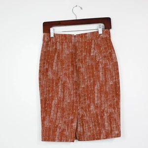 J. Falda Crew Para Mujer Talla 0 Naranja Quemado Falda Lápiz - Imagen 1 de 3