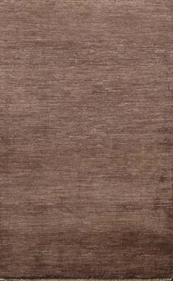 Modern Gabbeh Area Rug 3x5 Ft Hand-Knotted Brown Wool Carpet Solid Foyer rug - Image 1 of 4