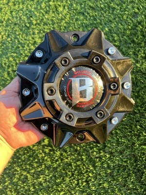 Ballistic Wheels Matte Black Center Cap Part#LG1206-34 Plastic Cover on Logo - Image 1 of 3