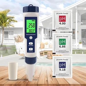 5in1 Digital Messgerät PH/EC/TEMP/SALT/TDS Tester Pen Trinkwasser Prüfer DHL2-3T - Bild 1 von 22