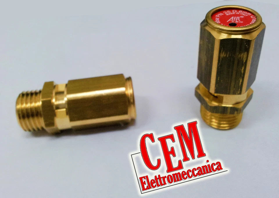 Valvola di sicurezza tarata 8 Bar 1/4" per aria per compressore (abac fini fiac) - Imagen 1 de 1