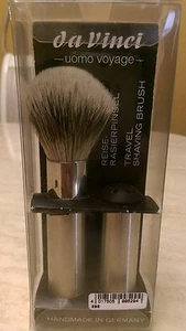 Da Vinci 295 Shaving Travel Series UOMO Silvertip Badger hair 18mm Knot, New. - Picture 1 of 3
