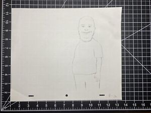 King OF The Hill Production Art - Bobby character layout drawing