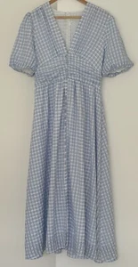 Maxi Dress Womens Size XL Flattering V-neck and front pleated Waist Design - Picture 1 of 12
