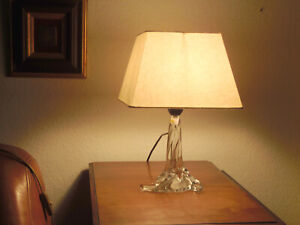 Kristall Tischlampe / Lampe von Lemberg/Lorain France