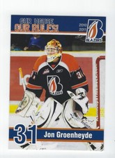 2010-11 Kamloops Blazers (WHL) Jon Groenheyde (goalie)