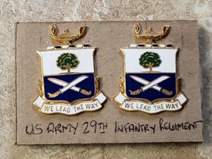 29th Infantry Regiment Crest DUI (Pair) - Picture 1 of 3