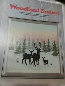Woodland Sunset Deer OOP Magazine Cross Stitch PATTERN (A) - Picture 1 of 1