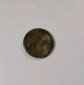 Moneta portafortuna angelo custode medaglione colore oro gettone religioso - Foto 1 di 5