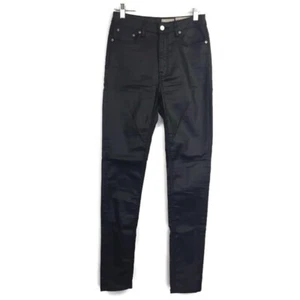 ALL SAINTS Womens Sz 27 STILT Stretch High Rise Skinny Black Coated Jeans - Picture 1 of 8