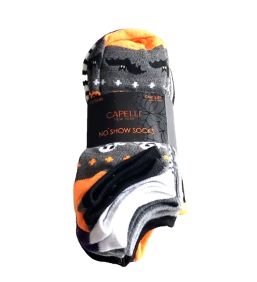 Pack de 10 calcetines para mujer No Show Halloween talla única Capelli New York Foto 1 de 4