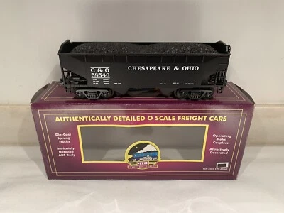 MTH PREMIER CHESAPEAKE & OHIO 2 BAY OFFSET COAL HOPPER CAR! O SCALE FREIGHT C&O - Image 1 of 4
