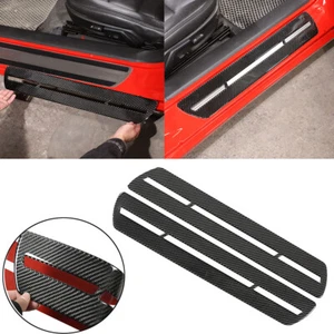 Carbon Fiber Door Sill Pedal Decorative Trim Sticker For Corvette C6 2005-13 US - Bild 1 von 13
