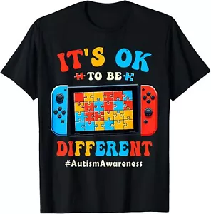 Its Ok To Different Video Game Gamer Boys Men Kids Autism T-Shirt Hoodie - Picture 1 of 19
