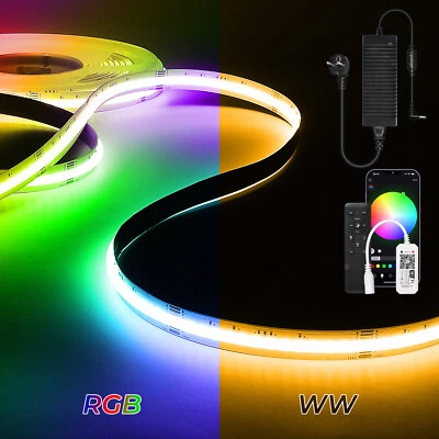 COB LED Streifen RGB+WW/CW Stripe 24V Leiste Band superhell Wifi Alexa dimmbar  - Bild 1 von 4