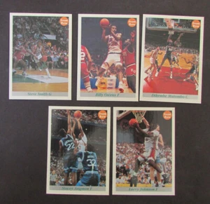 1992 FRONT ROW PROMO CARDS 5 DIFF. MINT JOHNSON  AUGMON OWEN MINT - Bild 1 von 2