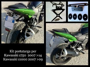 PORTATARGA REGOLABILE KAWASAKI Z750 Z1000  2007-2014 - Imagen 1 de 1