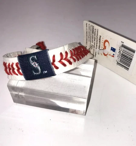 Seattle Mariners Wristband Gamewear MLB Seam Baseball Bracelet Sports Cover