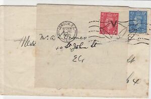 great britain 1945 london cancel bells cancel mark stamps cover ref 21388