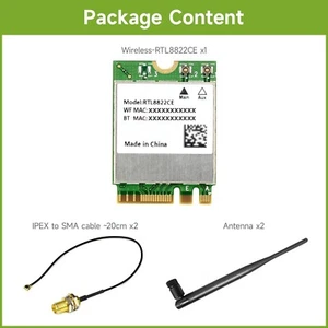 Waveshare RTL8822CE Wireless NIC, 2.4G/5GHz Dual-Band WiFi 5 Bluetooth 5.0 - Picture 1 of 10