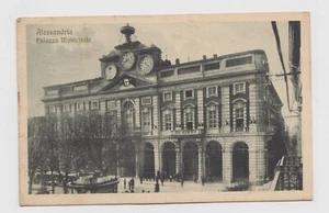 PI AL 02 Alessandria palazzo municipale viaggiata 1924 - Picture 1 of 1