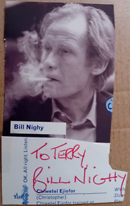 ORIGINAL AUTOGRAPH BILL NIGHY Love Actually, Rufus Scrimgeour in Harry Potter