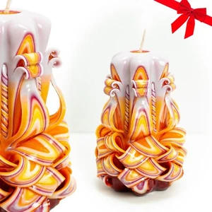 Celebration Carved Candle , Home Decor , Candle Gift for Christmas Thanksgiving - Picture 1 of 10