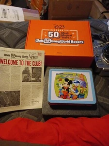 Official club D23 Gold Member Box 2021 Walt Disney World 50th Lunch Box New NIB - Picture 1 of 7