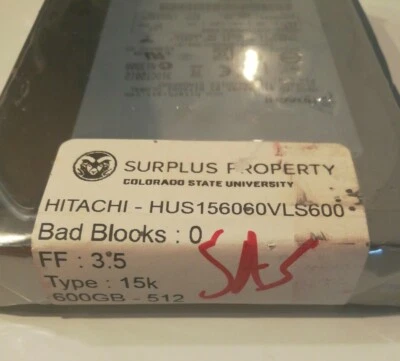 Hitachi HUS156060VLS600 600GB 15k / 15000RPM 3.5" SAS Hard Drive - Image 1 of 4